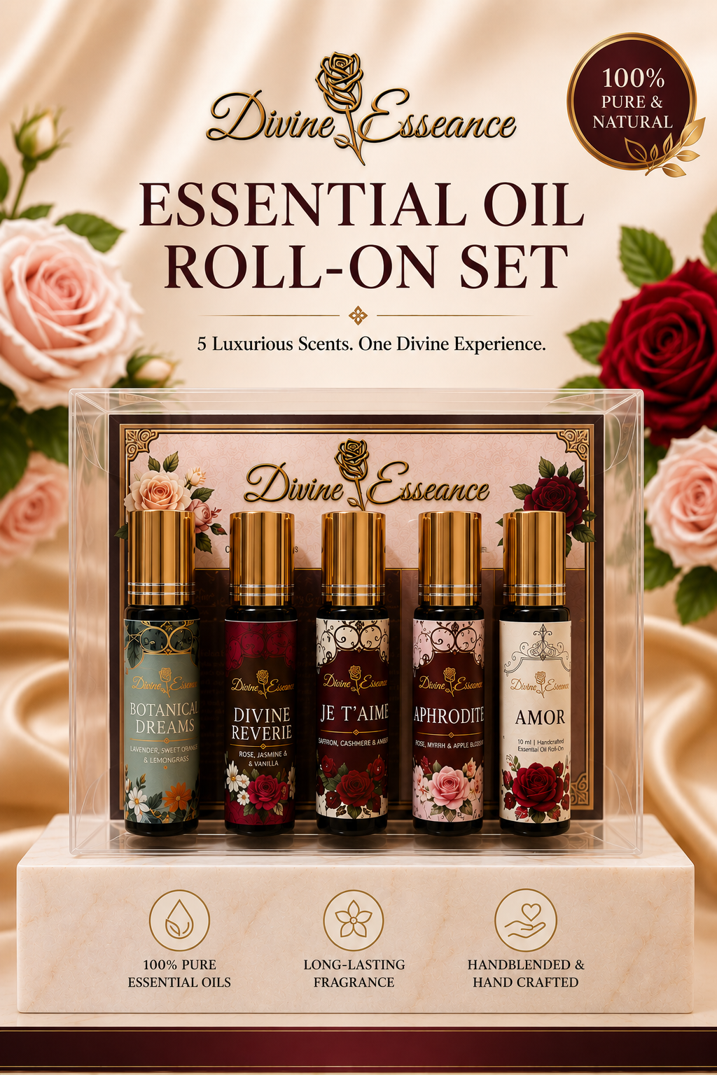 Divine Esséance Essential Oil Roller Collection