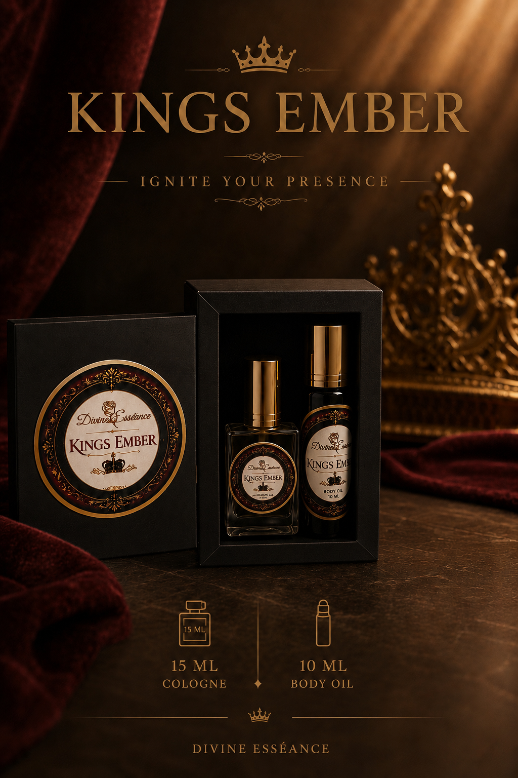 Kings Ember Cologne & Essential Oil Bundle
