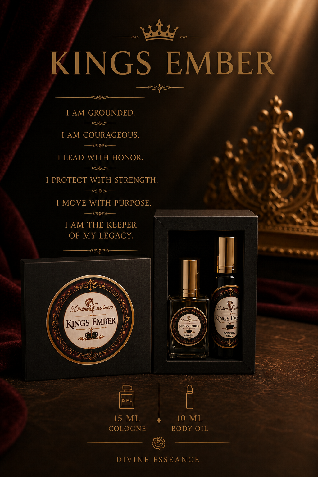 Kings Ember Cologne & Essential Oil Bundle